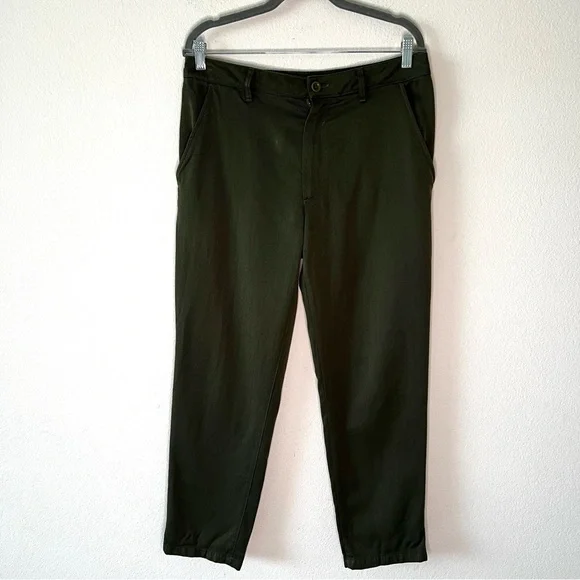 Icebreaker Berlin Merino Wool Blend Chino Pants Estate Green 32 - Picture 2 of 16
